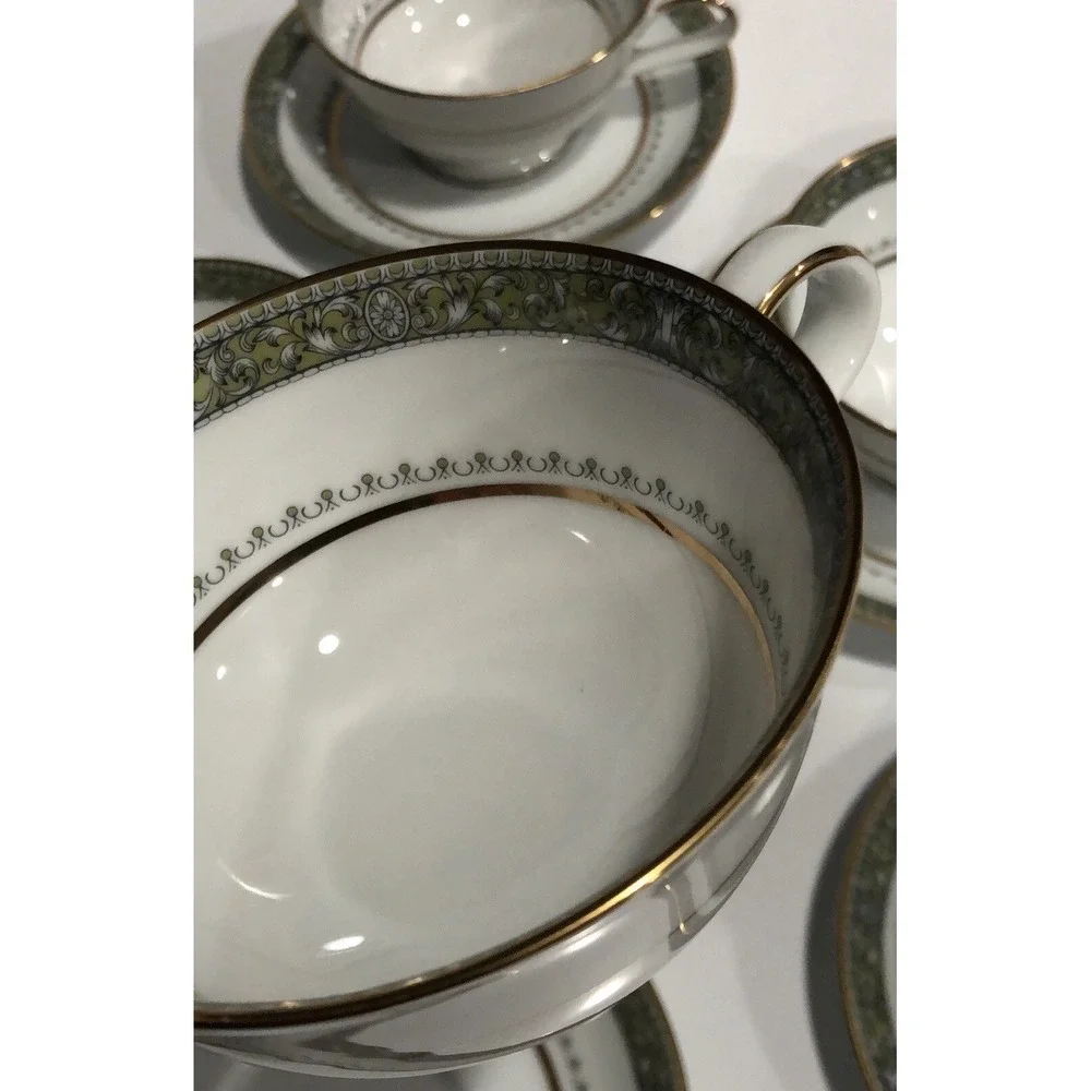 Noritake THURSTON 6871 Cup & Saucer‎ Set Lot of 5 Excellent Condition